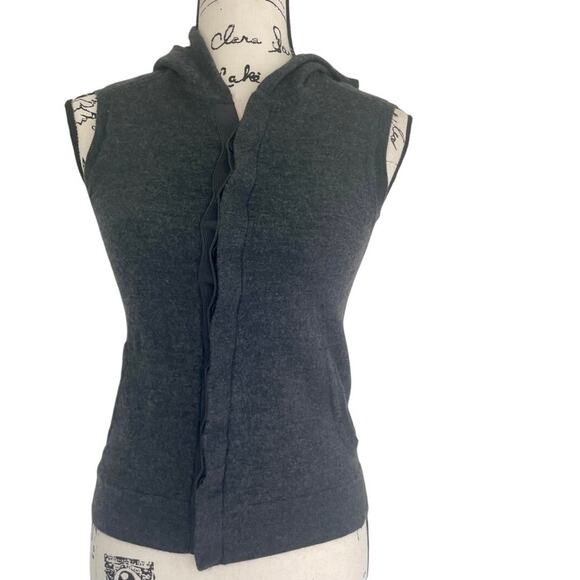 ARMANI EXCHANGE VEST HOODED MERINO WOOL SZ SMALL GRAY SOPHISTICATED VERSATILE - Picture 16 of 16